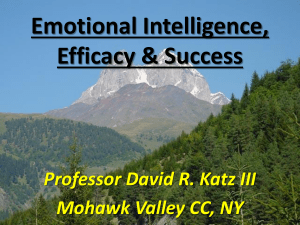Emotional Intelligence, Self Efficacy & Success