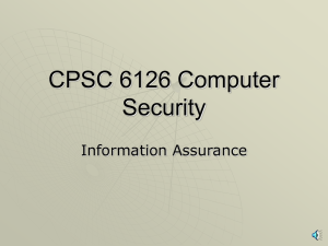 CPSC 6126 Computer Security