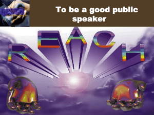 Speech & Presentation Skills Pertemuan 8