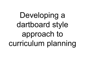 Developing a dartboard approach to curriculum planning