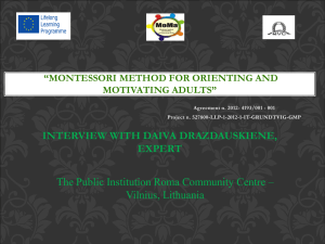 Interview Daiva Drazdauskiene - MOMA | Montessori Method For