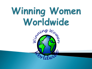 View the presentation - Winning Women Worldwide