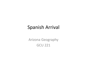 Spanish Arrival into Arizona