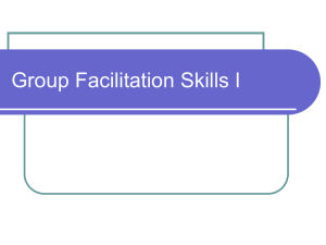 Group Facilitation Skills I