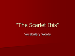 The scarlet ibis thesis statements