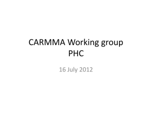 CARMMA Working groups