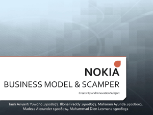 NOKIA BUSINESS MODEL & SCAMPER