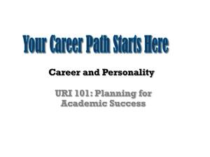 Powerpoint: Personality and Career