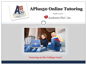 APlus50 Online Tutoring - Education Industry Association