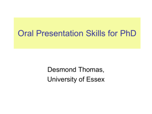 Oral Presentation Skills for MPhil Students - ORB