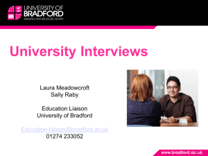 Why do universities interview?