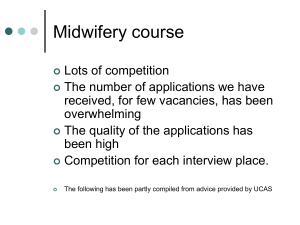 Midwifery course - Bangor University