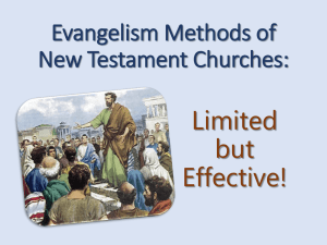 Evangelism Methods of New Testament Churches