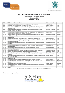allied professionals forum - International Alliance of ALS/MND