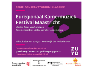 Euregional Chamber Music Festival Maastricht on Europe Day, 9