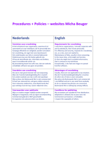 Procedures + Policies – websites Micha Beuger