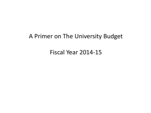 University Budget Summary for 2014-15