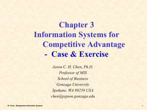 Chapter 3 Effects of IT on Strategy and Competition