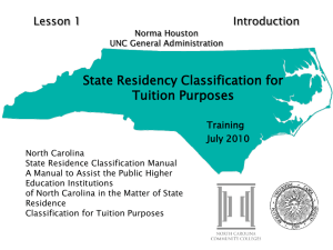 Lesson 1 - University of North Carolina