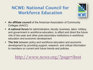 2014 WDI Slides - National Council for Workforce Education