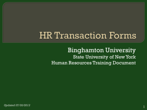HR Transaction Forms