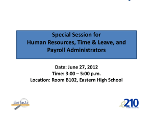 E210 Overtime Report - JHU Human Resources