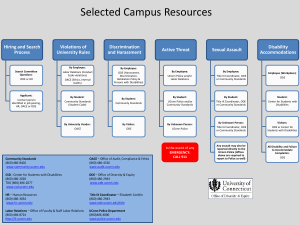 Campus Resources Flowchart  - Office of Faculty and Staff