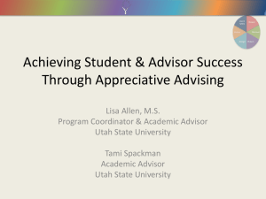 Appreciative Advising Definition