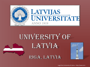 University of Latvia - Kansas State University