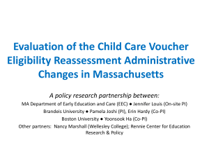 Evaluation of the Child Care Voucher Eligibility Reassessment