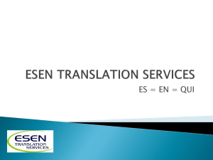 ESEN Website PPT - ESEN Translation Services