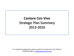 2013 – 2016 Strategic Plan Conclusions