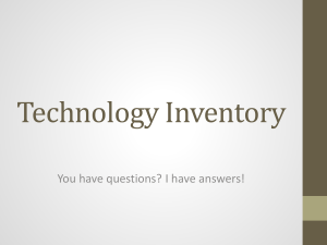 Technology Inventory Power Point