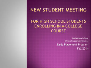 New Student Meeting Presentation