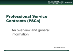 Professional Services Contracts