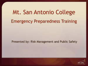 Mt. San Antonio College Emergency Preparedness