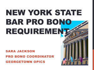 New York state Bar Pro Bono requirement