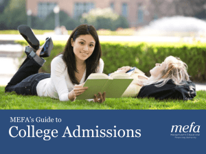College Admissions PPT with notes Spring 2014