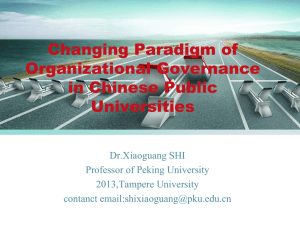 Changing Paradigm of Organizational Governance in Chinese