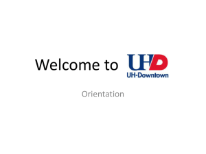Orientation Tours - the University of Houston