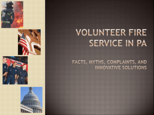 Volunteer Fire Departments in Pennsylvania PowerPoint presentation