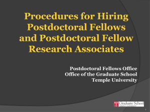 Procedures for Postdoctoral Fellows