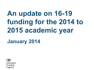 EFA Briefing - Jan`14 - Northumbria Learning Providers