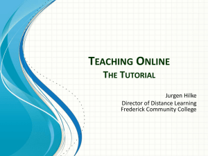 Teaching Online: Manual - Courses