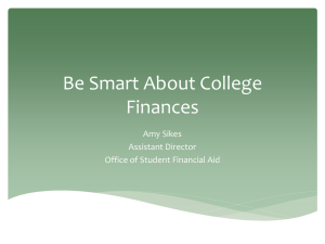 Be Smart About College Finances