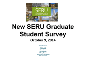 Graduate SERU overview - Student Experience in the Research