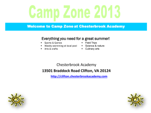 Welcome to Camp Zone at Chesterbrook Academy