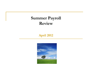2012 Summer Pay Calculator