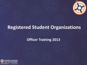 Organization Basics Student Activities and