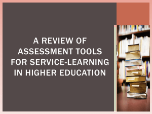 A Review of Assessment Tools for Service